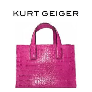 Kurt Geiger London‎ Embossed Lesther Mini Tote Handbag